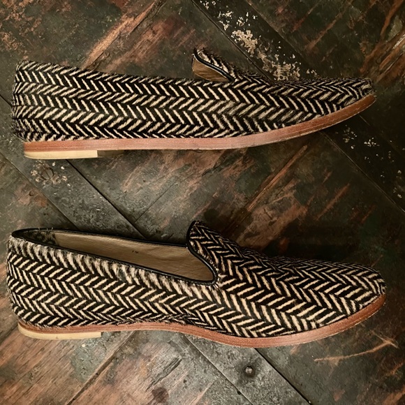 Matt Bernson Pony Hair Loafers Size 7 | Color: Black/Cream - Picture 4 of 13